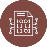 Encryption Data Line Multi Circle Icon vector