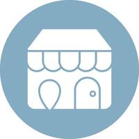 Store Locator Glyph Multi Circle Icon vector