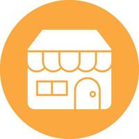 Find A Store Glyph Multi Circle Icon vector