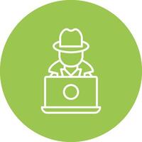Hacker Line Multi Circle Icon vector