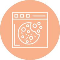 Cookies Line Multi Circle Icon vector