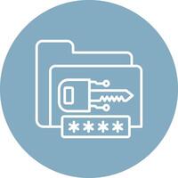 Encryption Line Multi Circle Icon vector