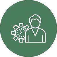 Working Hours Line Multi Circle Icon vector