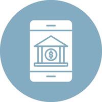 Banking App Glyph Multi Circle Icon vector