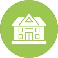 Mansion Glyph Multi Circle Icon vector