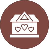 Shelter Glyph Multi Circle Icon vector