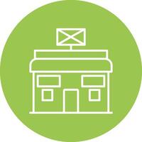 Post Office Line Multi Circle Icon vector