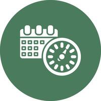 Timing Glyph Multi Circle Icon vector