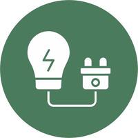 Electricity Glyph Multi Circle Icon vector