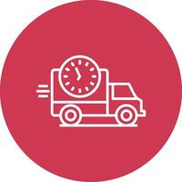 Delivery Time Line Multi Circle Icon vector