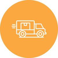 Delivery Truck Line Multi Circle Icon vector