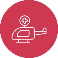 Air Ambulance Line Multi Circle Icon vector