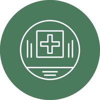 First Aid Symbol Line Multi Circle Icon vector