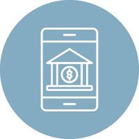 bancario aplicación línea multi circulo icono vector