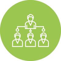Company Structure Line Multi Circle Icon vector