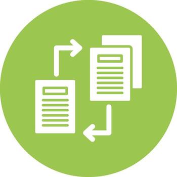 archivos intercambiar glifo multi circulo icono vector