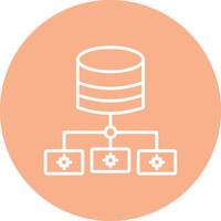 Big Data Line Multi Circle Icon vector