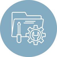 Tech Services Line Multi Circle Icon vector
