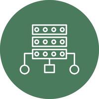 Data Structure Line Multi Circle Icon vector