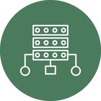 Data Structure Line Multi Circle Icon vector