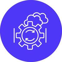 Backup And Recovery Line Multi Circle Icon vector