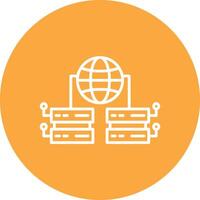 Global Services Line Multi Circle Icon vector