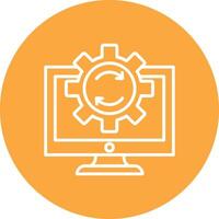 Data Processing Line Multi Circle Icon vector