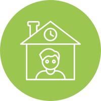 Home Owner Line Multi Circle Icon vector