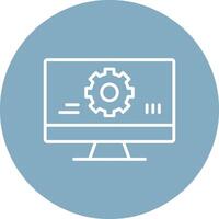 Monitoring Software Line Multi Circle Icon vector