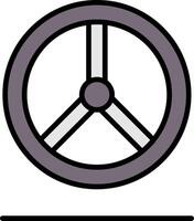 Steering Wheel Line Filled Icon vector