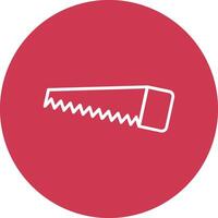 Handsaw Line Multi Circle Icon vector