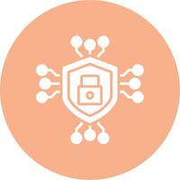 Data Encryption Glyph Multi Circle Icon vector