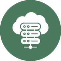 Hosting Services Glyph Multi Circle Icon vector