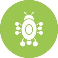 Digital Bug Glyph Multi Circle Icon vector