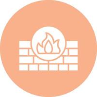 Firewall Glyph Multi Circle Icon vector
