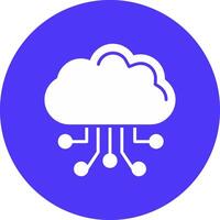 Hosted Application Glyph Multi Circle Icon vector