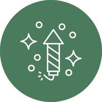 Firework Line Multi Circle Icon vector