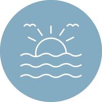 Sunrise Line Multi Circle Icon vector