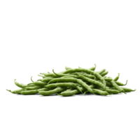 blauw meer groen bonen lang slank levendig groen handvol geschorst stoom- stijgende lijn voedsel en culinaire png