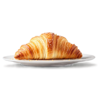 Croissant mit flockig Schichten schweben und dämpfen Essen und kulinarisch Konzept png