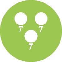 Balloons Glyph Multi Circle Icon vector