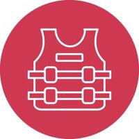 Bullet Proof Jacket Line Multi Circle Icon vector