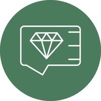 Daimond Line Multi Circle Icon vector