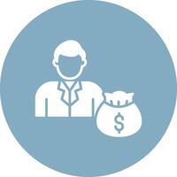 Invester Glyph Multi Circle Icon vector