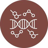 DNA Line Multi Circle Icon vector