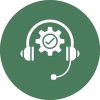 Technical Support Glyph Multi Circle Icon vector