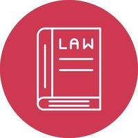 Law Book Line Multi Circle Icon vector