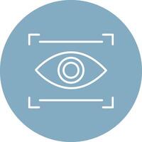 Eye Scan Line Multi Circle Icon vector