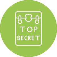 Top Secret Line Multi Circle Icon vector