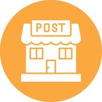 Post Office Glyph Multi Circle Icon vector